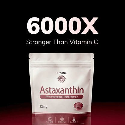 Astaxanthin 12mg Softgels, Triple Strength Antioxidant, 60 Ct | Triple Strength Antioxidant from Microalgae; supports eye, skin, immune & joint health; Non-GMO, Gluten Free, 60 ct